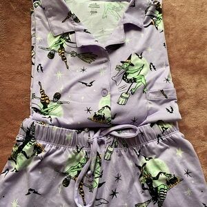 Pajamas with Witch Print - Purple